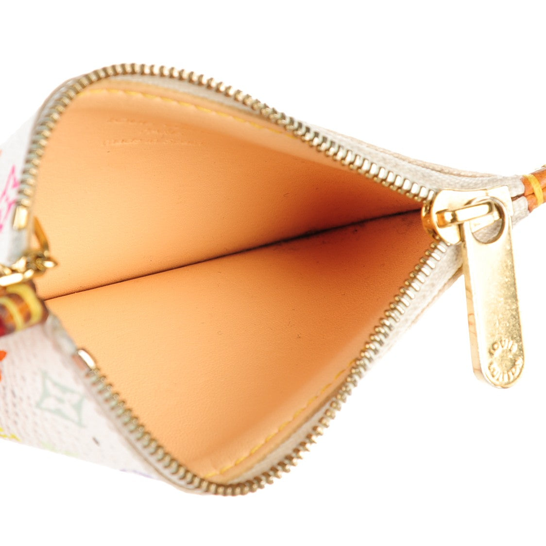 Louis Vuitton Monogram Multicolor Key Pouch White 5 of 7