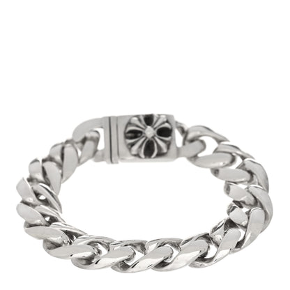 Chrome Hearts Sterling Silver Maltese Cross Curb Chain Bracelet 2 of 3