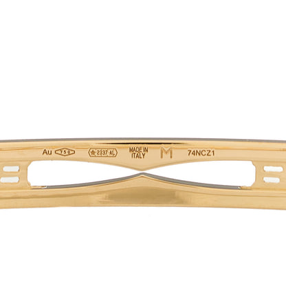 Bulgari 18K Yellow Gold B.Zero1 Bvlgari Logo Bangle Bracelet M 3 of 3