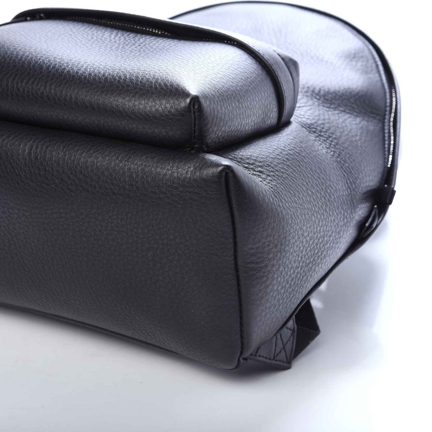 Smooth Calfskin Logo Small Everyday Backpack Black White