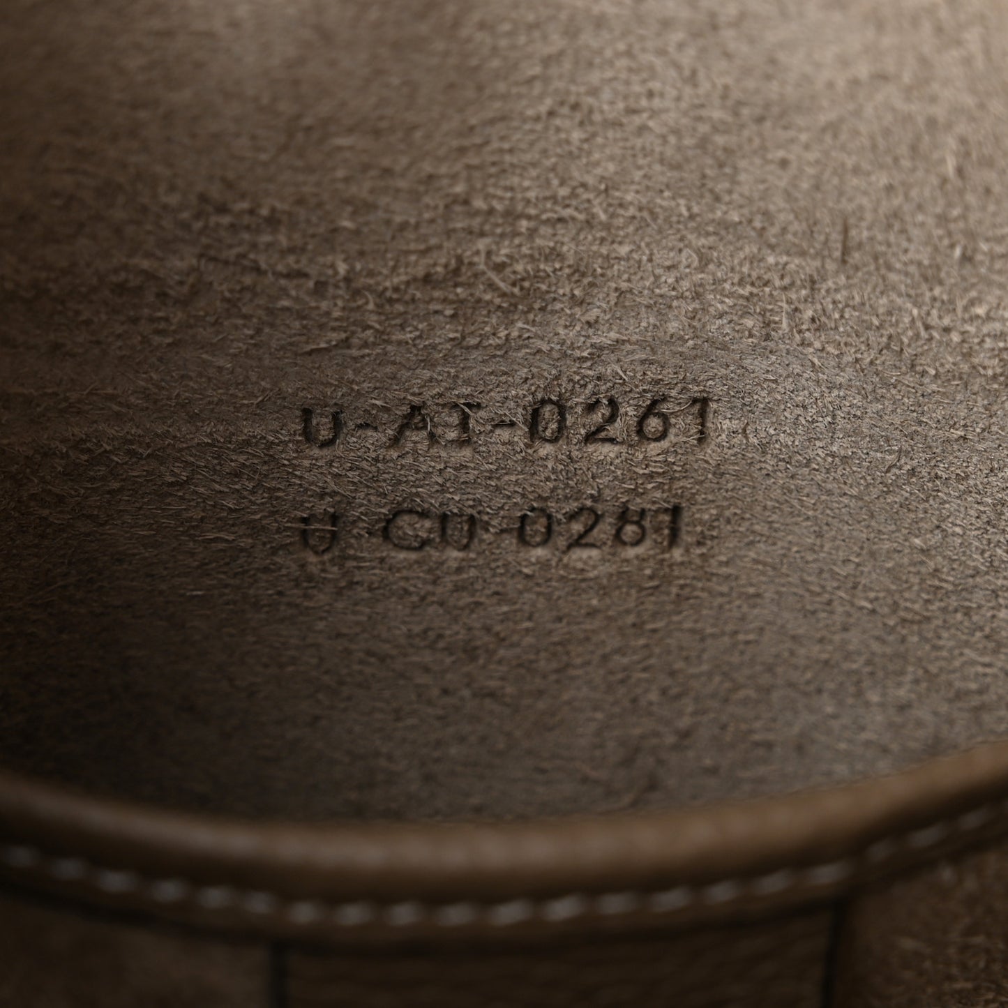 Drummed Calfskin Nano Luggage Souris