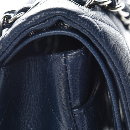 Chanel Caviar Quilted Jumbo Double Flap Navy Blue 18 of 20