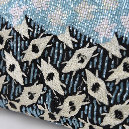 Fendi Beaded Lizard Mama Baguette Blue Yellow 10 of 14