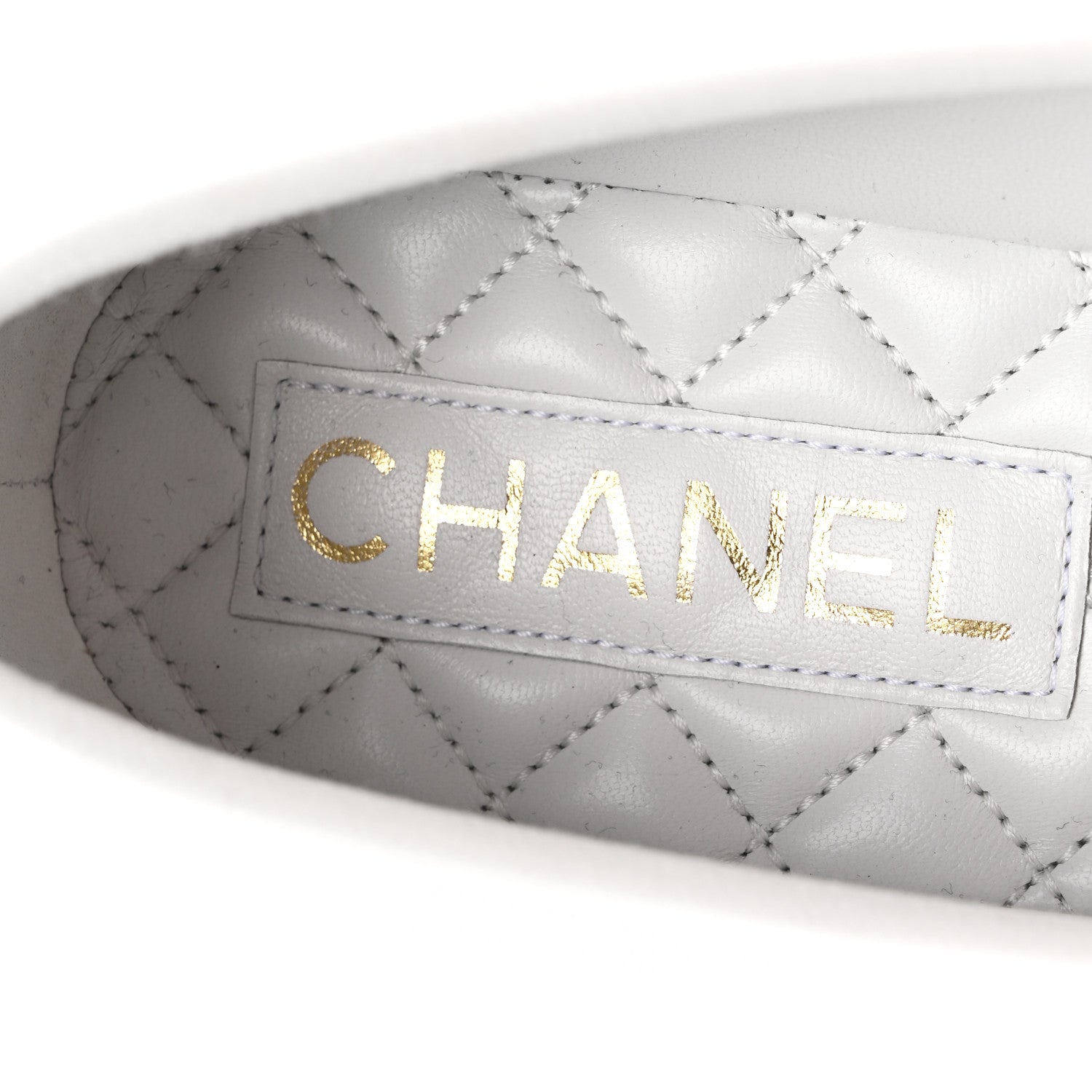 Chanel Lambskin Mary Jane Flats 38 White 8 of 9