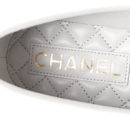 Chanel Lambskin Mary Jane Flats 38 White 8 of 9