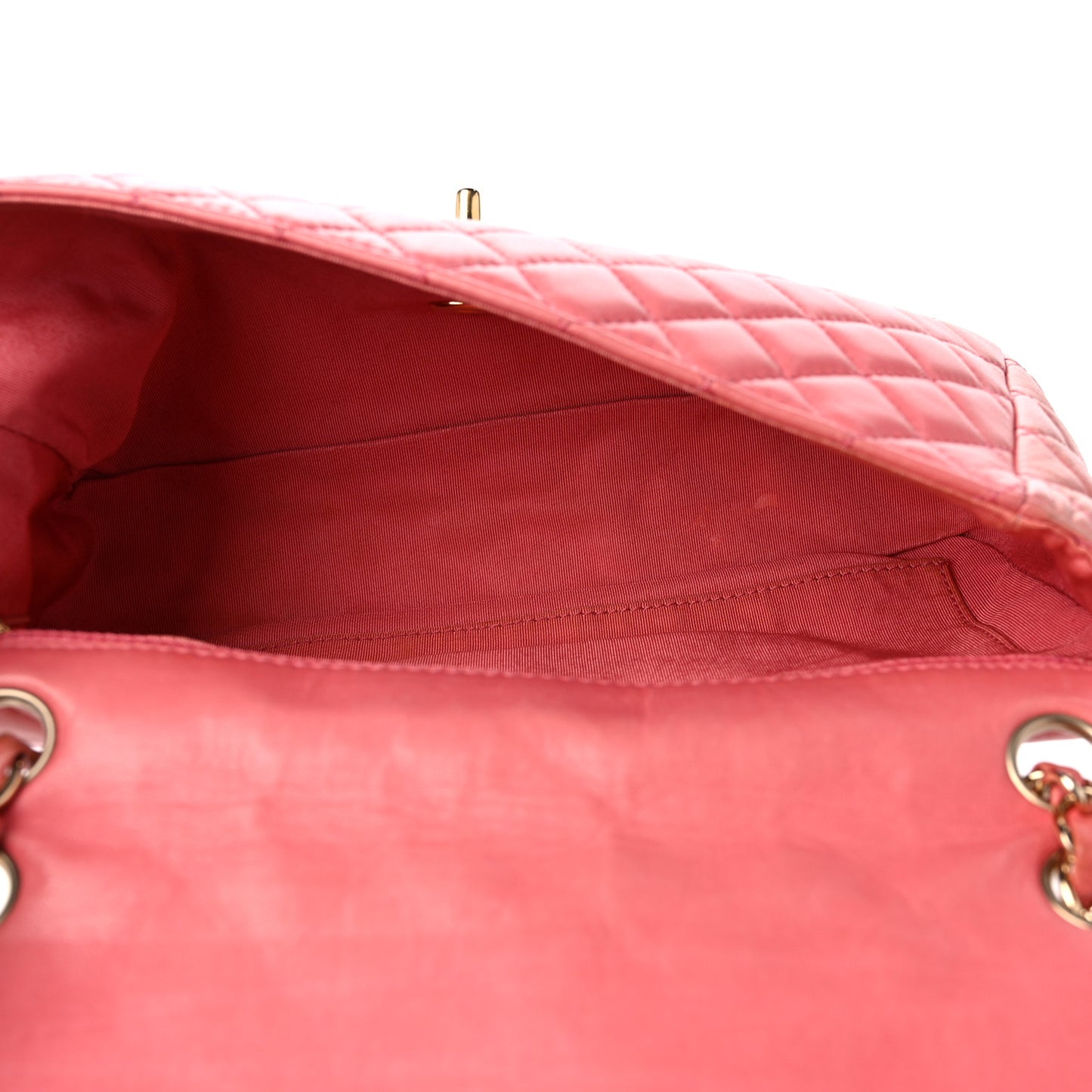 Lambskin Quilted Valentine Charms Medium Single Flap Pink