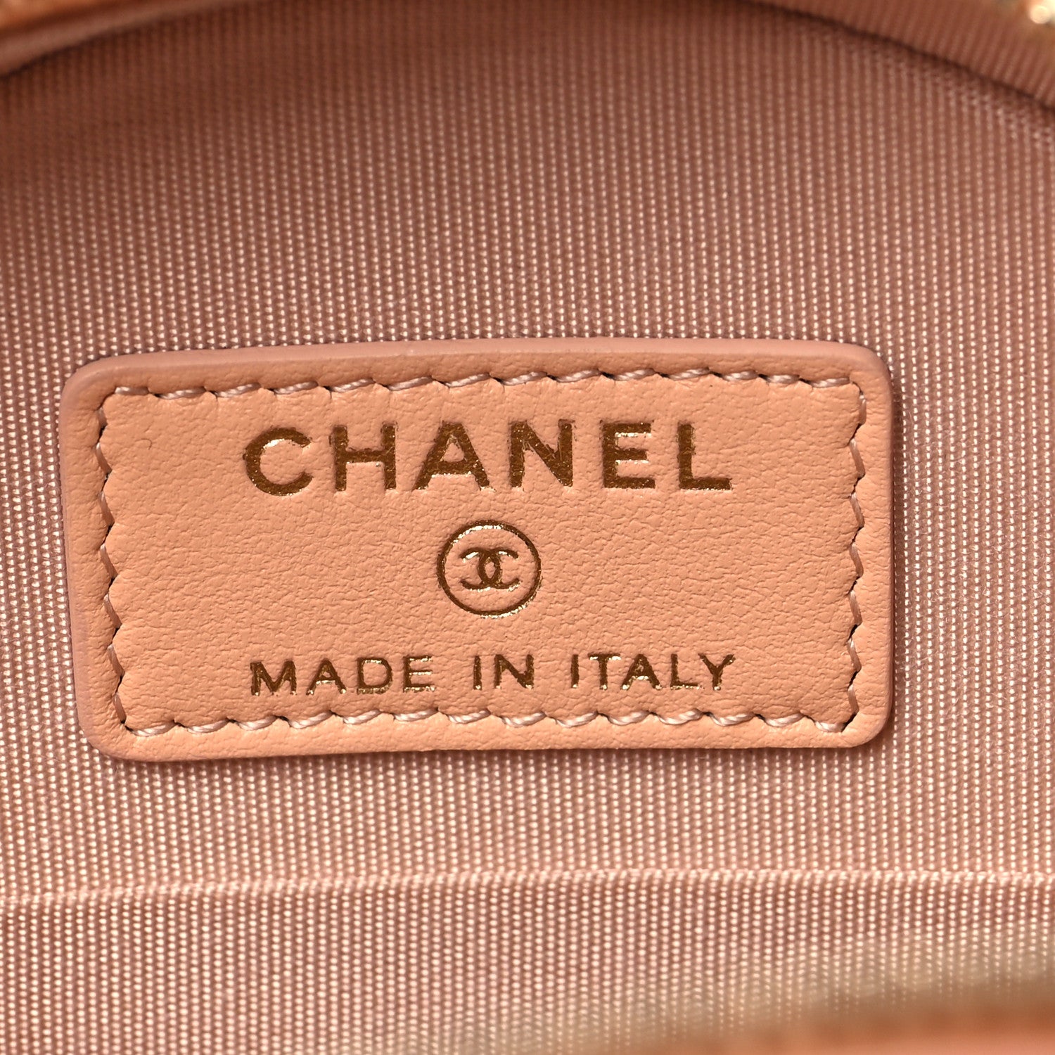 Chanel Calfskin Quilted Pearl Round Clutch With Chain Pink 6 of 10