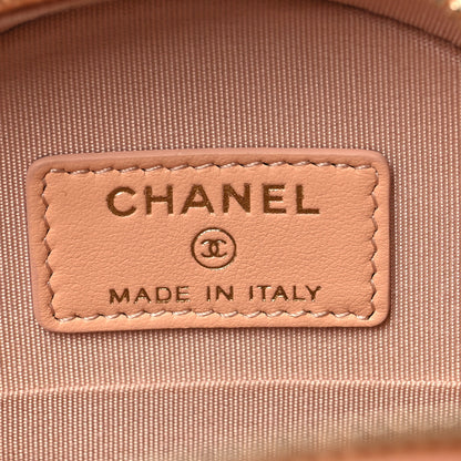 Chanel Calfskin Quilted Pearl Round Clutch With Chain Pink 6 of 10