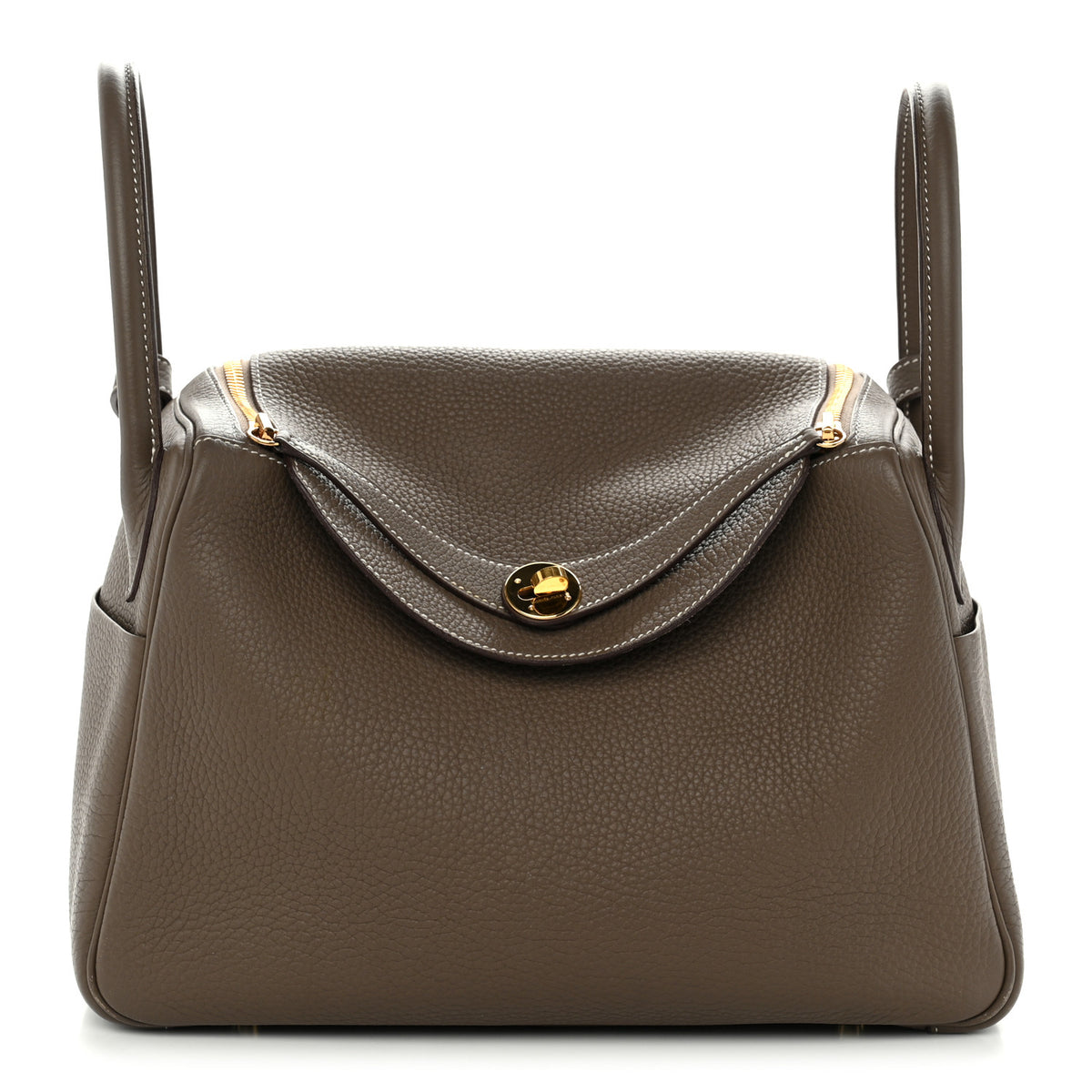 Hermes Taurillon Clemence Lindy 30 Etoupe 1 of 13