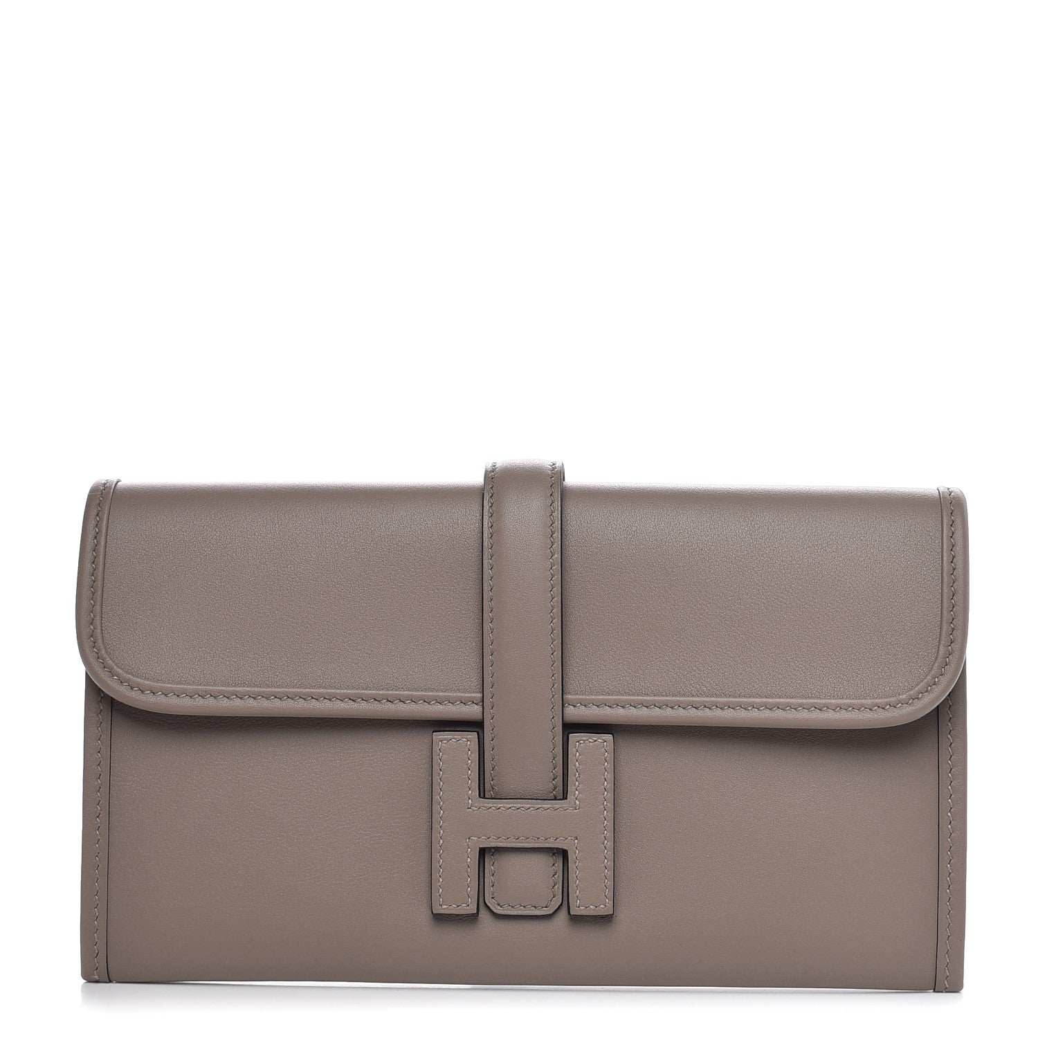 Hermes Swift Jige Duo Clutch Gris Asphalte 1 of 10