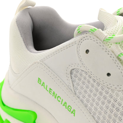 Balenciaga Fabric Mesh Mens Triple S Sneakers 45 White Fluo Green 8 of 9