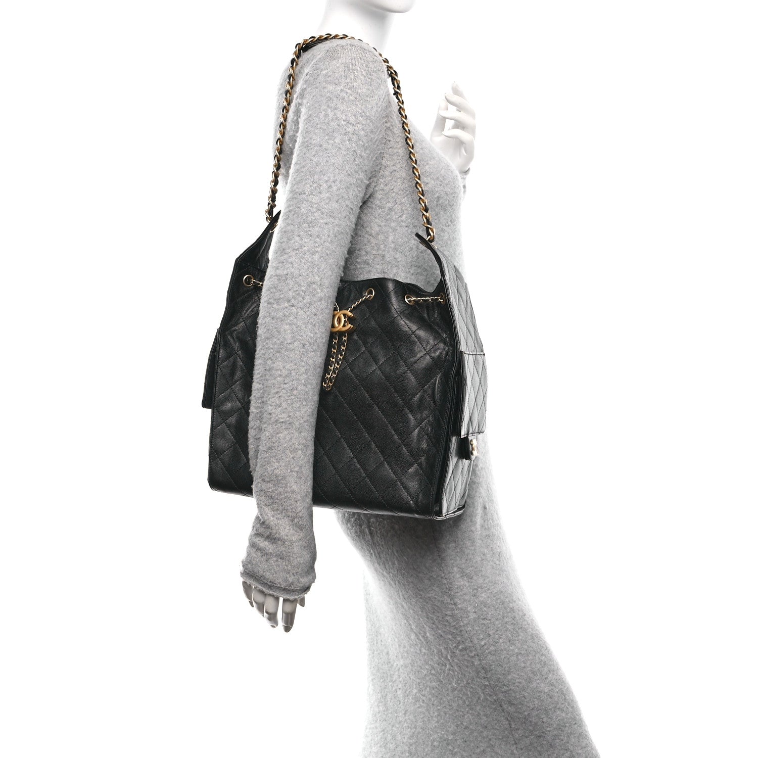Chanel Caviar Quilted Medium Chanel 25 Handbag Black 2 of 11