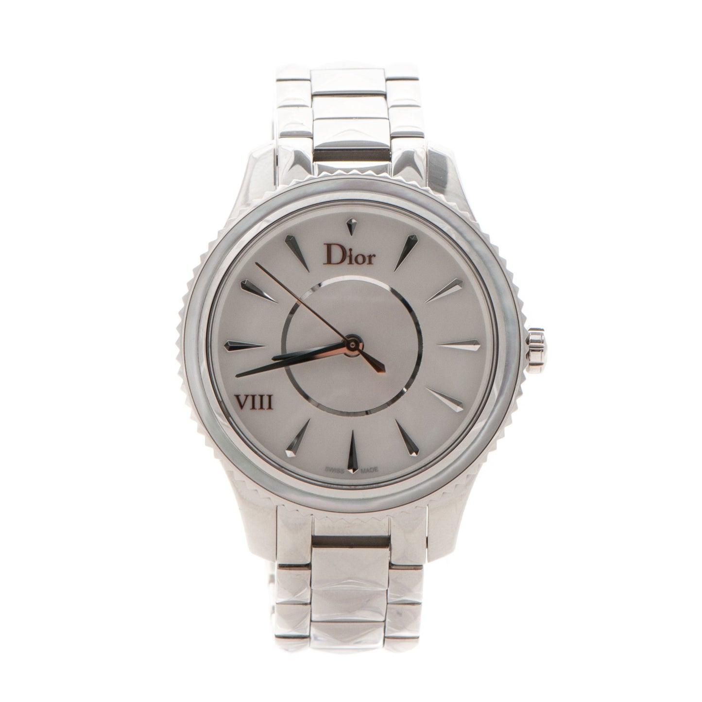 Stainless Steel Mother of Pearl 32mm Dior VIII Montaigne Quartz Watch