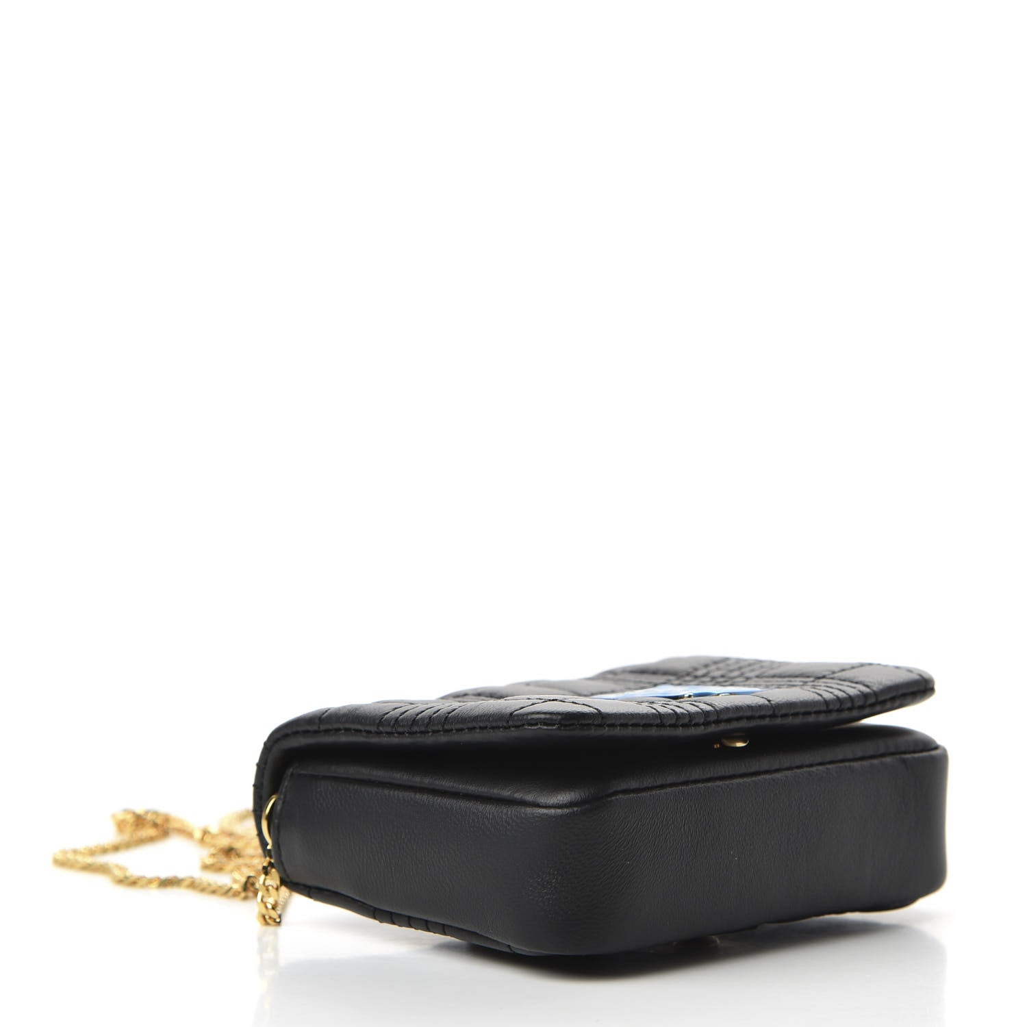 Burberry Lambskin Quilted Micro Lola Bag Black 4 of 10