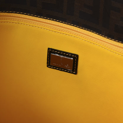 Fendi Zucca Spalmati Matrioska Small Roll Tote Tobacco Black 8 of 9