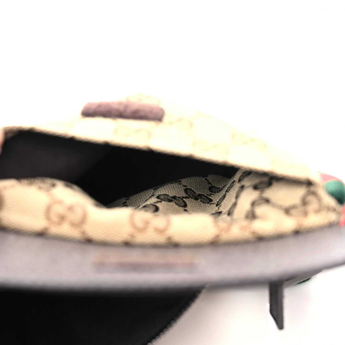 GG Monogram Double Pocket Belt Bag Dark Brown