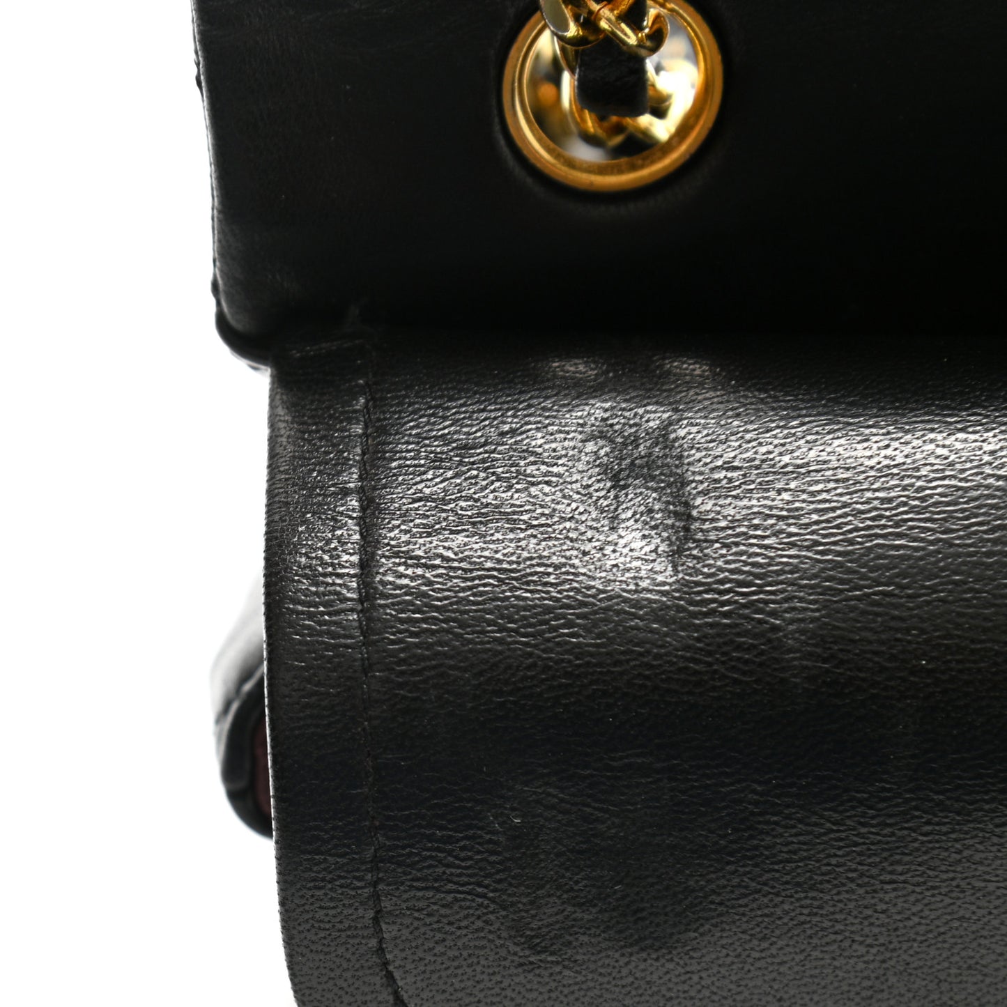 Lambskin Quilted Small Double Flap Black