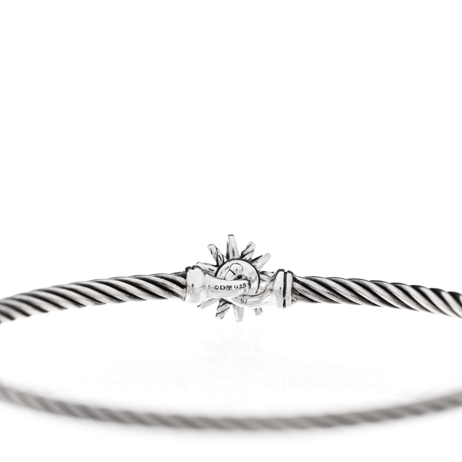 David Yurman Sterling Silver Diamond Starburst Bracelet 3 of 3