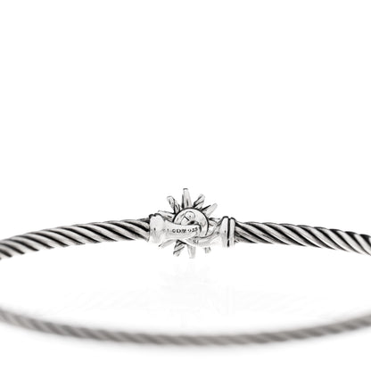 David Yurman Sterling Silver Diamond Starburst Bracelet 3 of 3