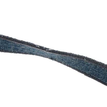 Christian Dior Oblique Embroidered Saddle Bag Denim Blue 11 of 12