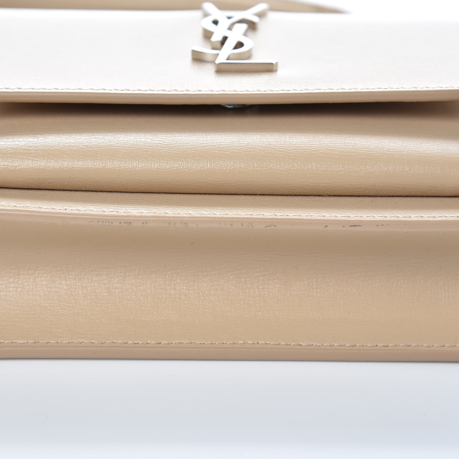 Saint Laurent Calfskin Monogram Sunset Chain Wallet Nude Powder 10 of 13