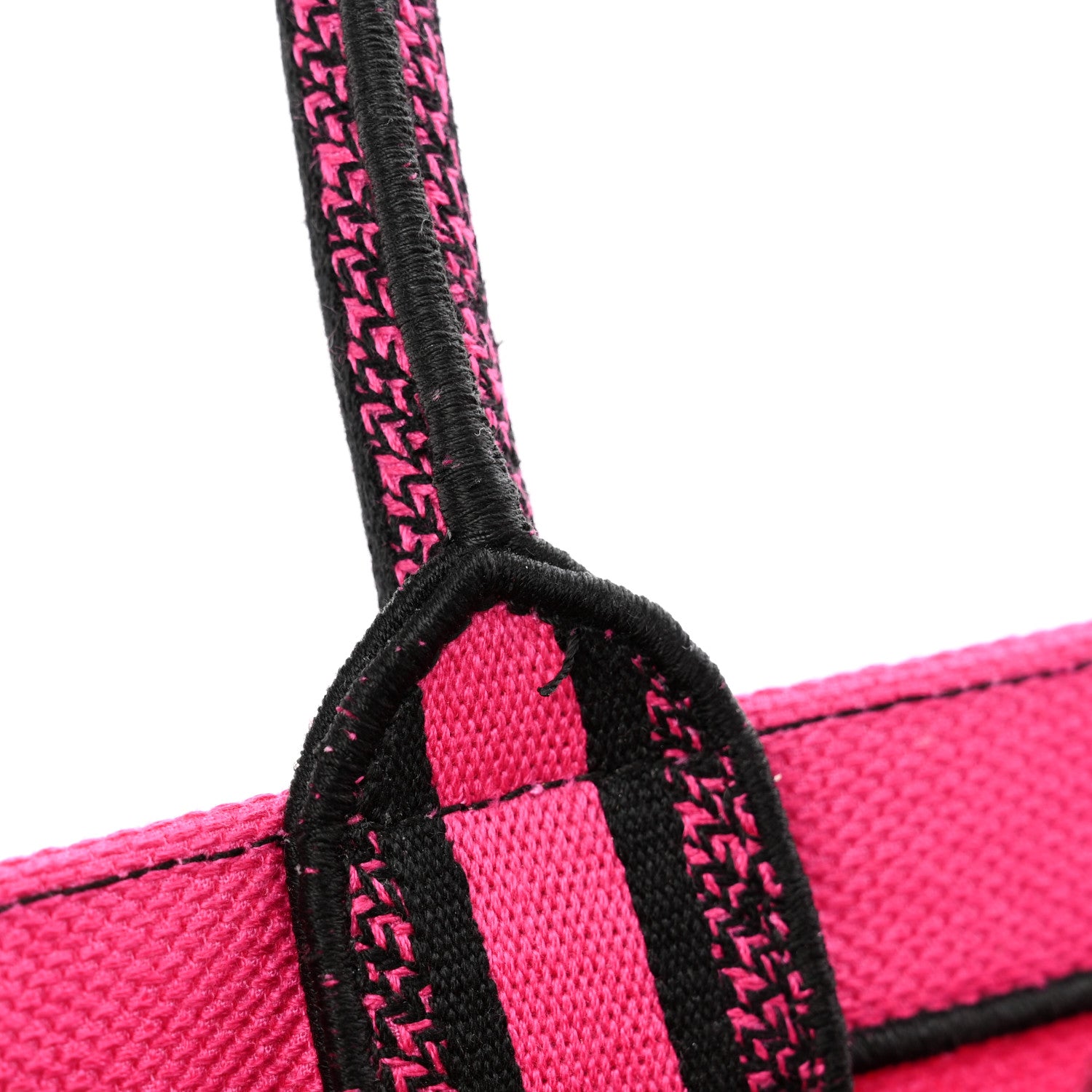 Christian Dior Canvas Embroidered Large Zoom Pop Toile de Jouy Book Tote Fuchsia Multicolor 9 of 11