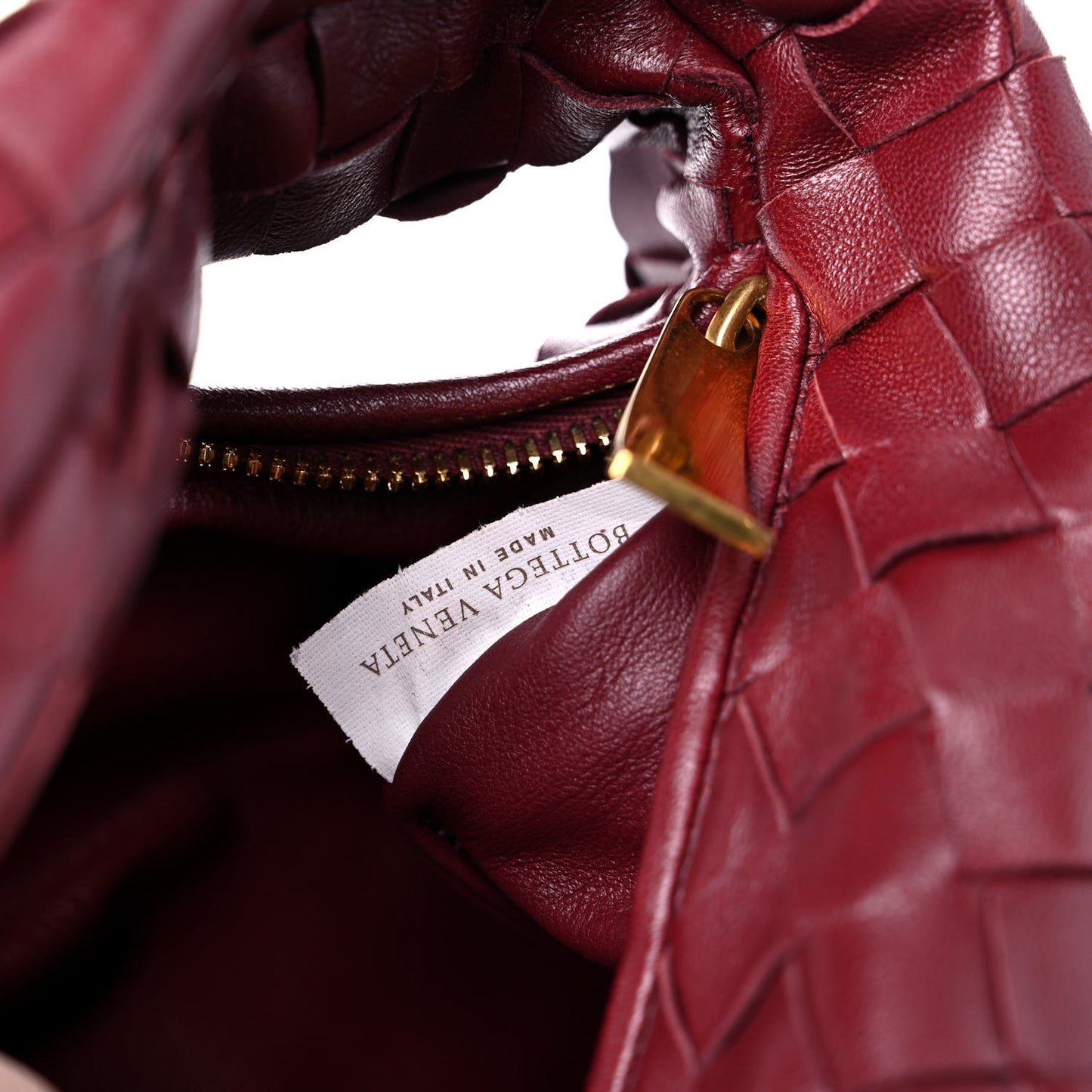 Nappa Intrecciato Mini Jodie Burgundy