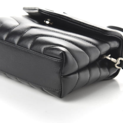 Saint Laurent Calfskin Y Quilted Monogram Toy Loulou Crossbody Bag Black 7 of 9