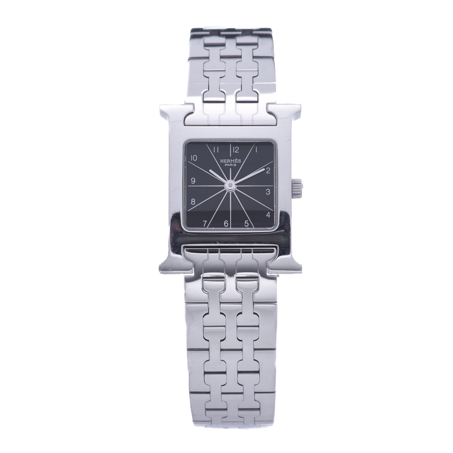 Stainless Steel 21mm Heure H Hour Quartz Watch Black