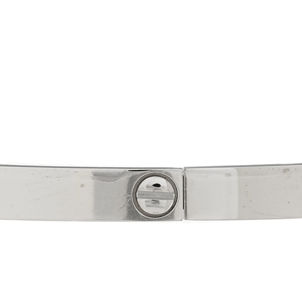 Cartier 18K White Gold 6 Diamond Small LOVE Bracelet 19 6 of 8