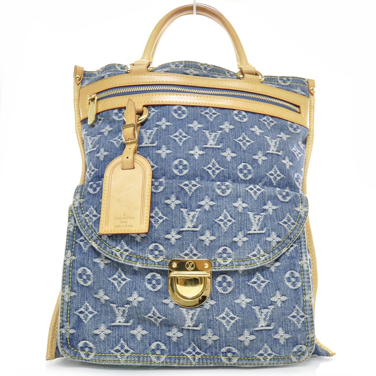 Louis Vuitton Denim Monogram Sac Plat 1 of 10