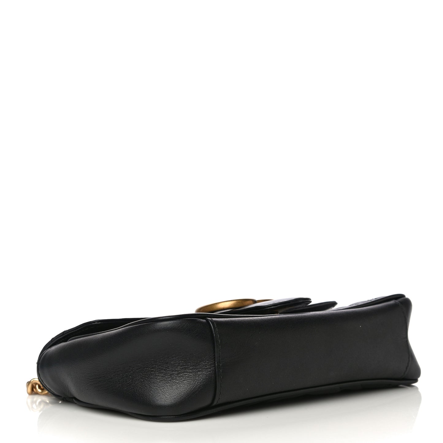 Calfskin Matelasse Mini GG Marmont Shoulder Bag Black