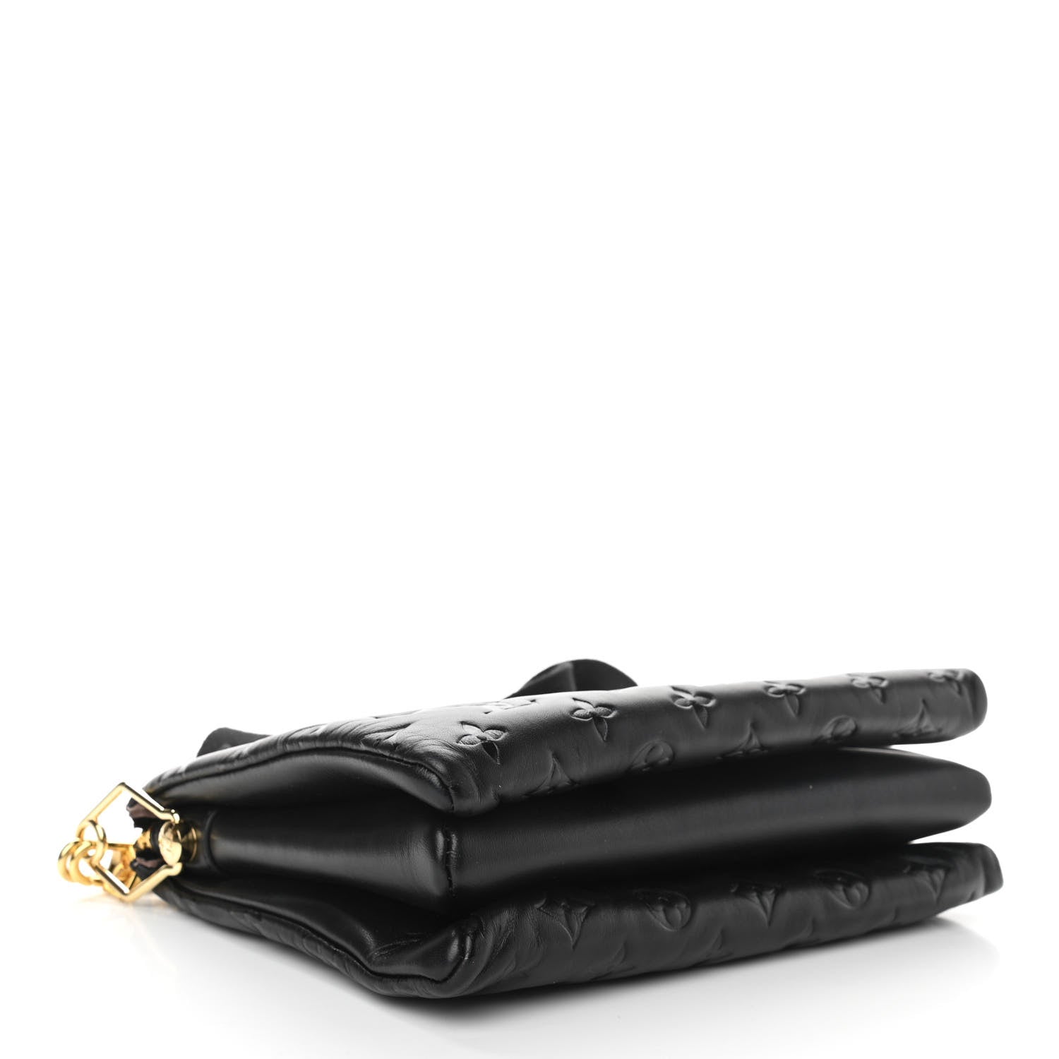 Louis Vuitton Lambskin Embossed Monogram Coussin PM Black 4 of 9