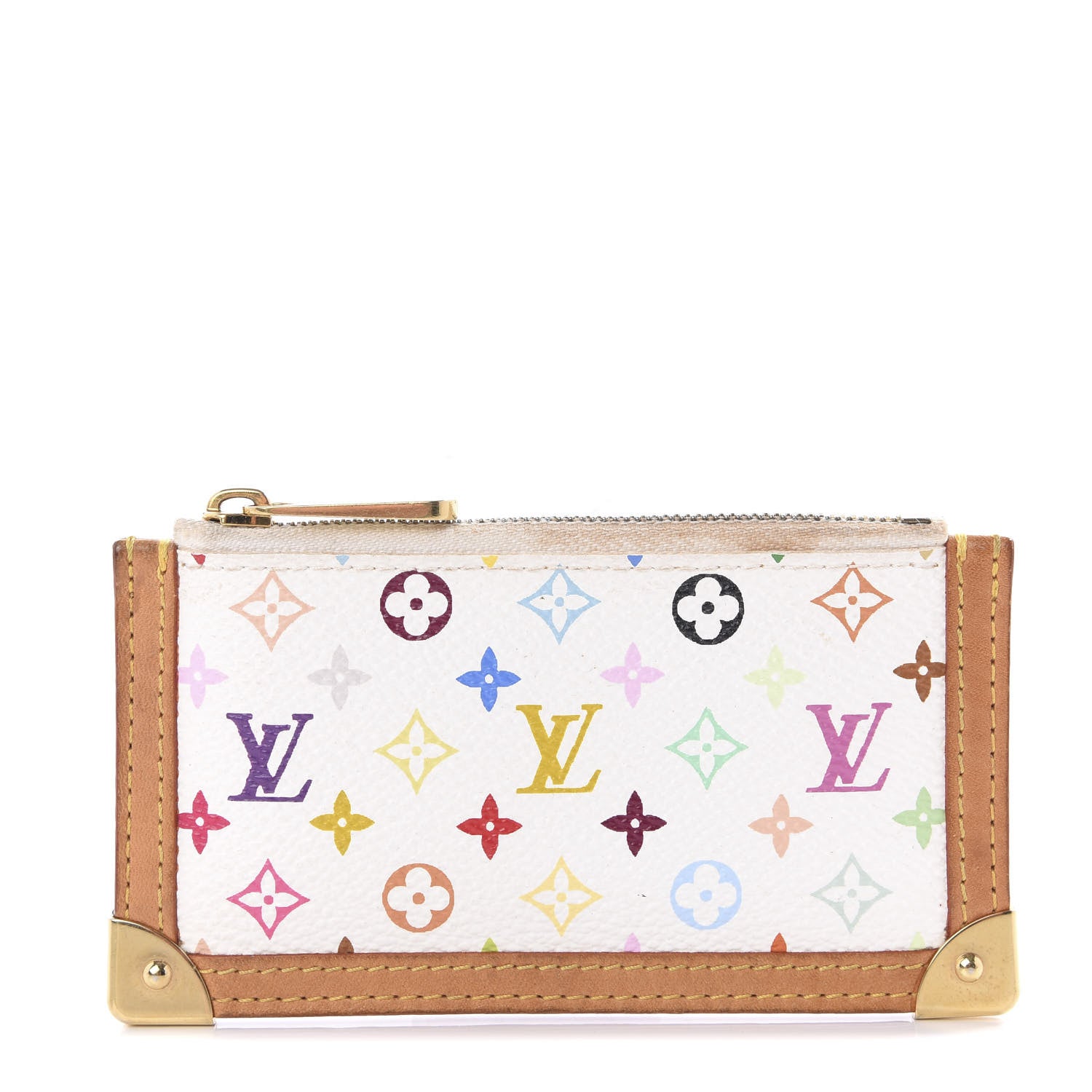 Louis Vuitton Monogram Multicolor Key Pouch White 1 of 6