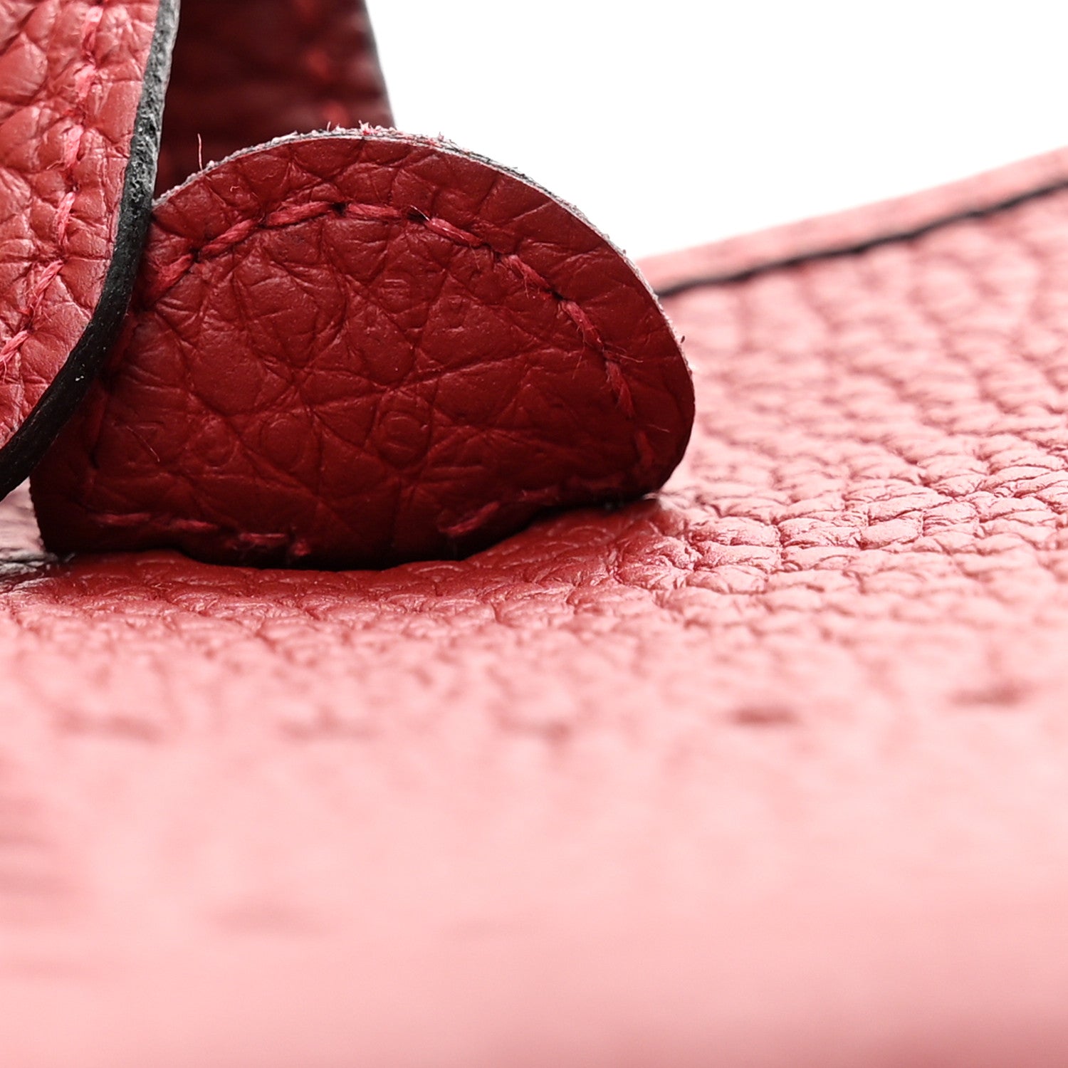 Hermes Taurillon Clemence Evelyne TPM Rouge H 6 of 10
