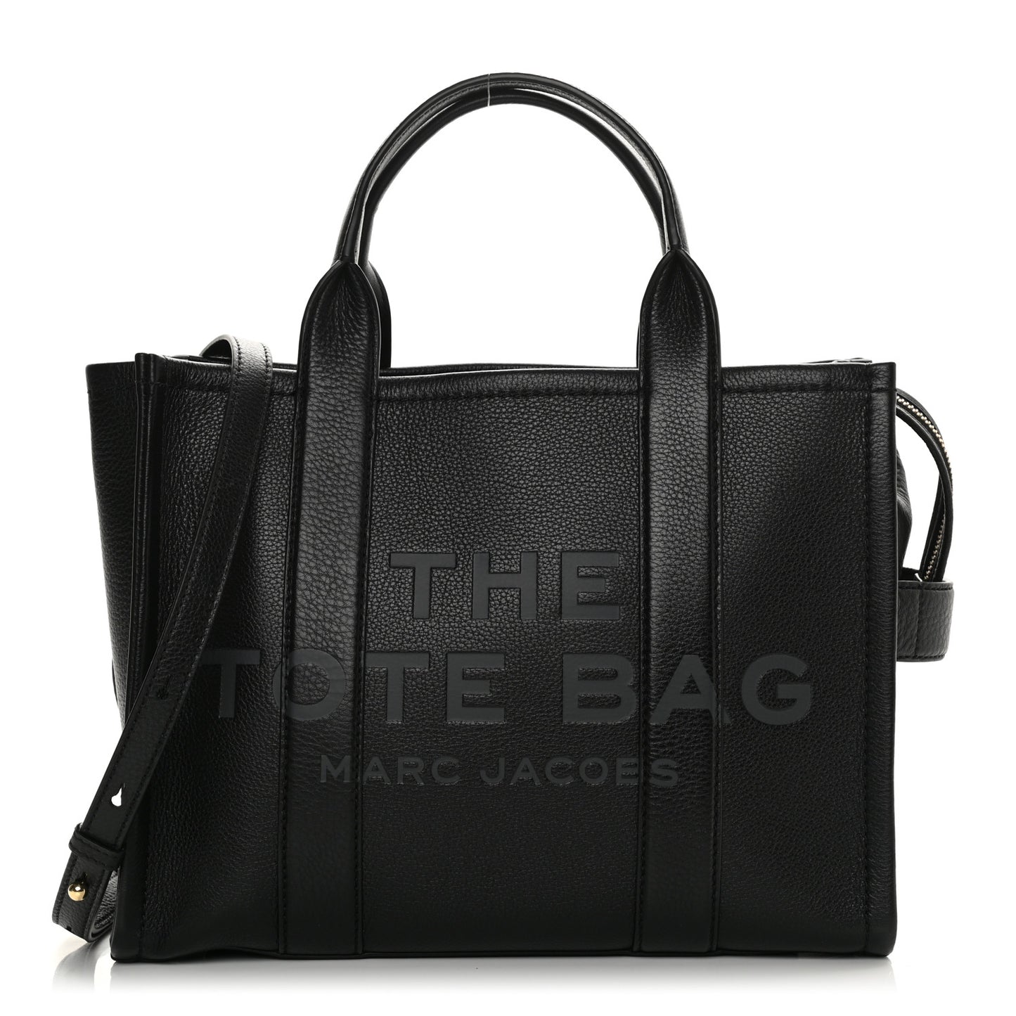 Grained Calfskin Medium The Tote Bag Black