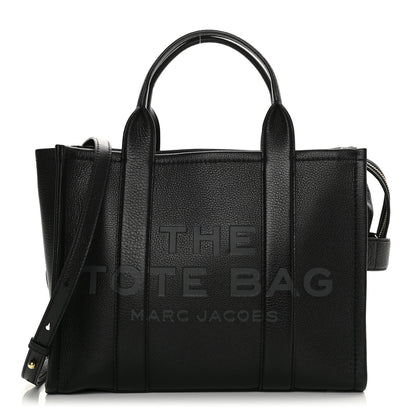 Marc Jacobs Grained Calfskin Medium The Tote Bag Black 1 of 12