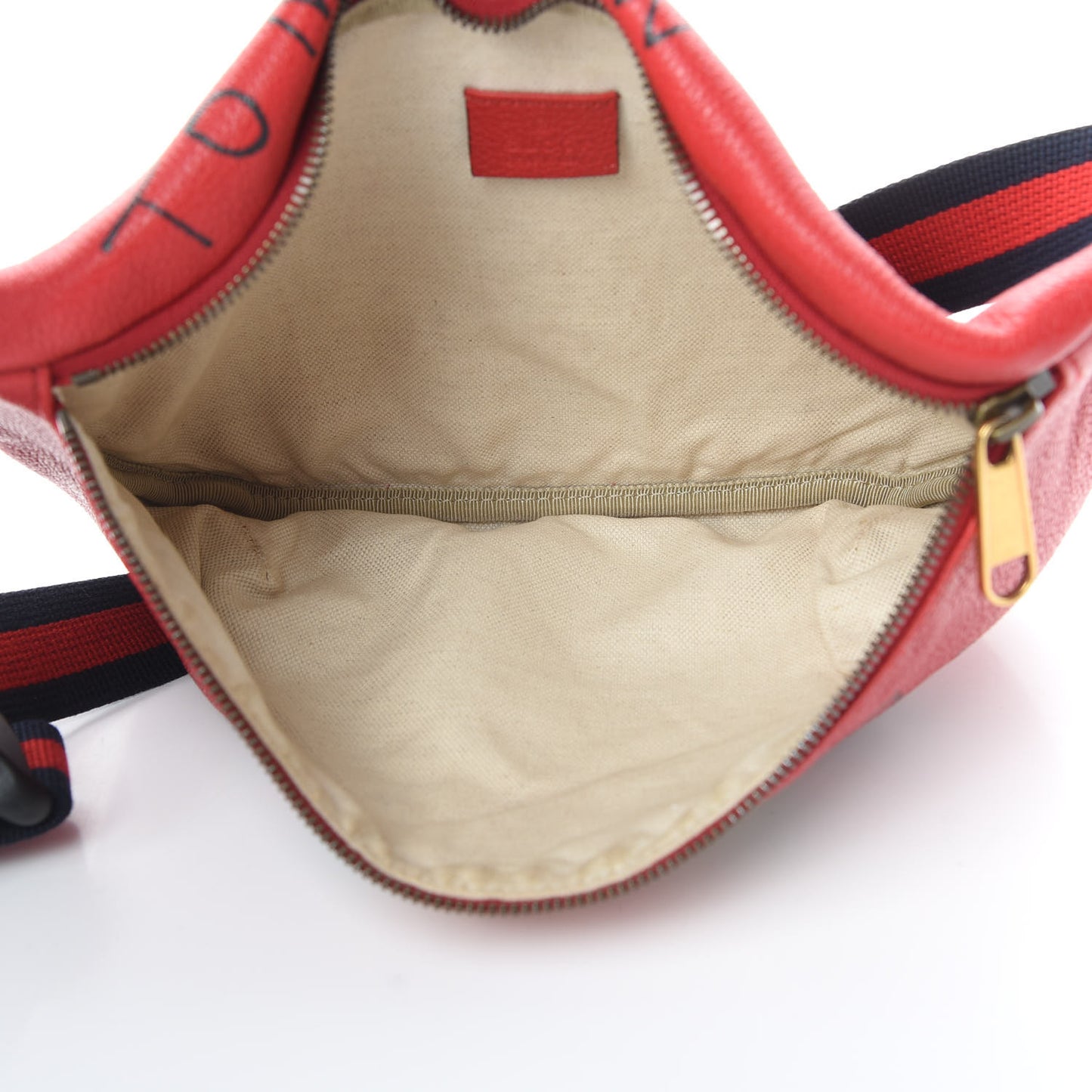 Grained Calfskin Coco Capitan Logo Belt Bag Hibiscus Red