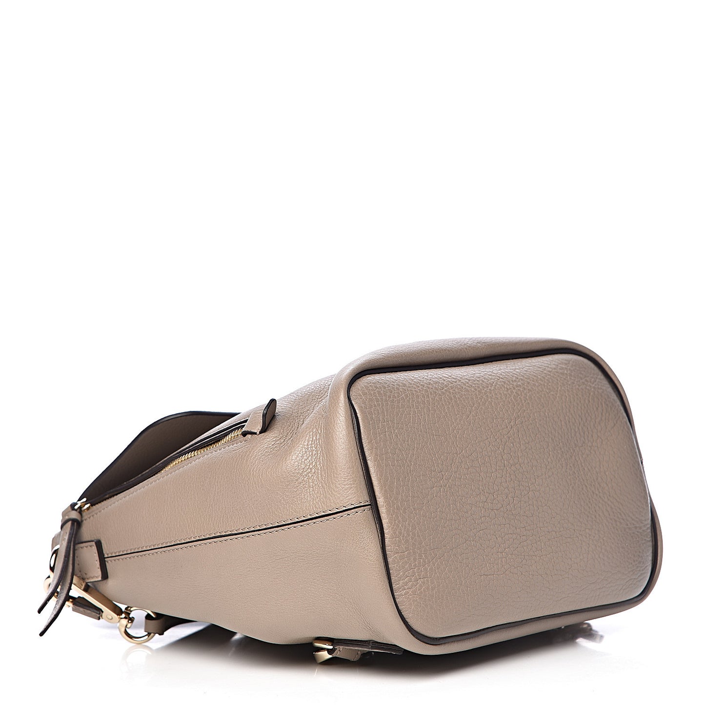 Suede Calfskin Small Faye Backpack Motty Grey