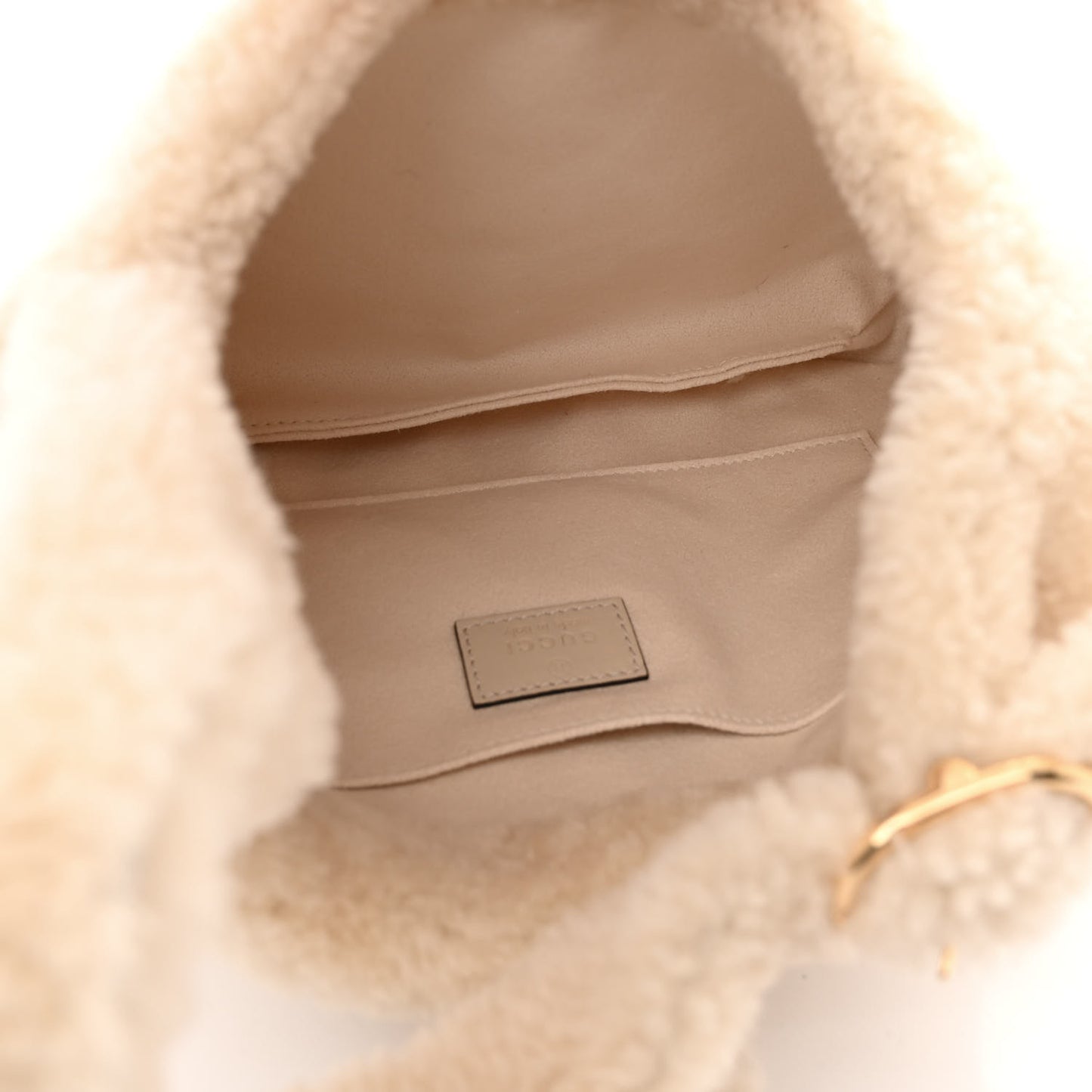 Shearling Small Jackie 1961 Shoulder Bag Ivory