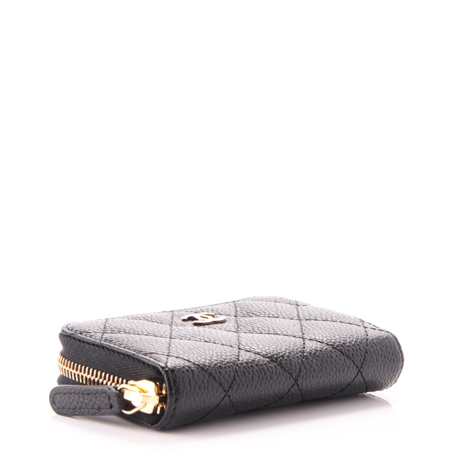 Chanel Caviar Quilted Zip Coin Purse Black 4 of 7