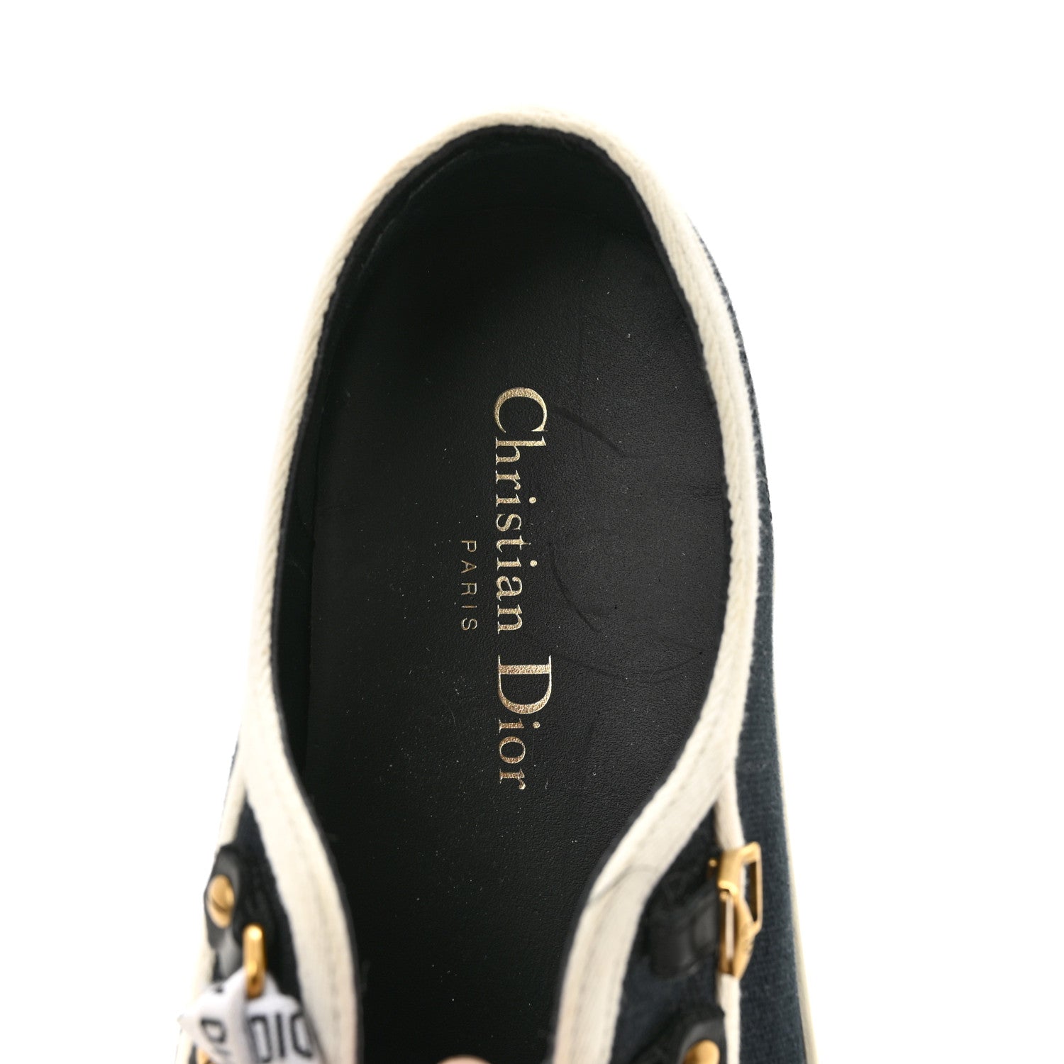 Christian Dior Canvas Walk'N'Dior Low Top Sneakers 38 Black 7 of 11