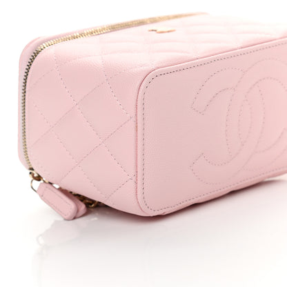 Chanel Caviar Quilted Small Vanity Case With Chain Light Pink 9 of 12