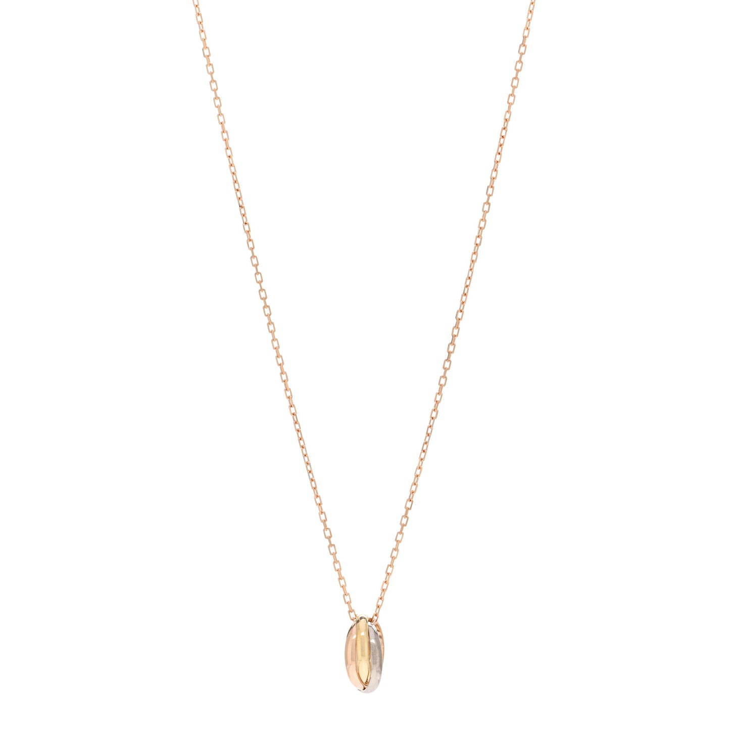18K Pink Yellow White Gold Baby Trinity Pendant Necklace