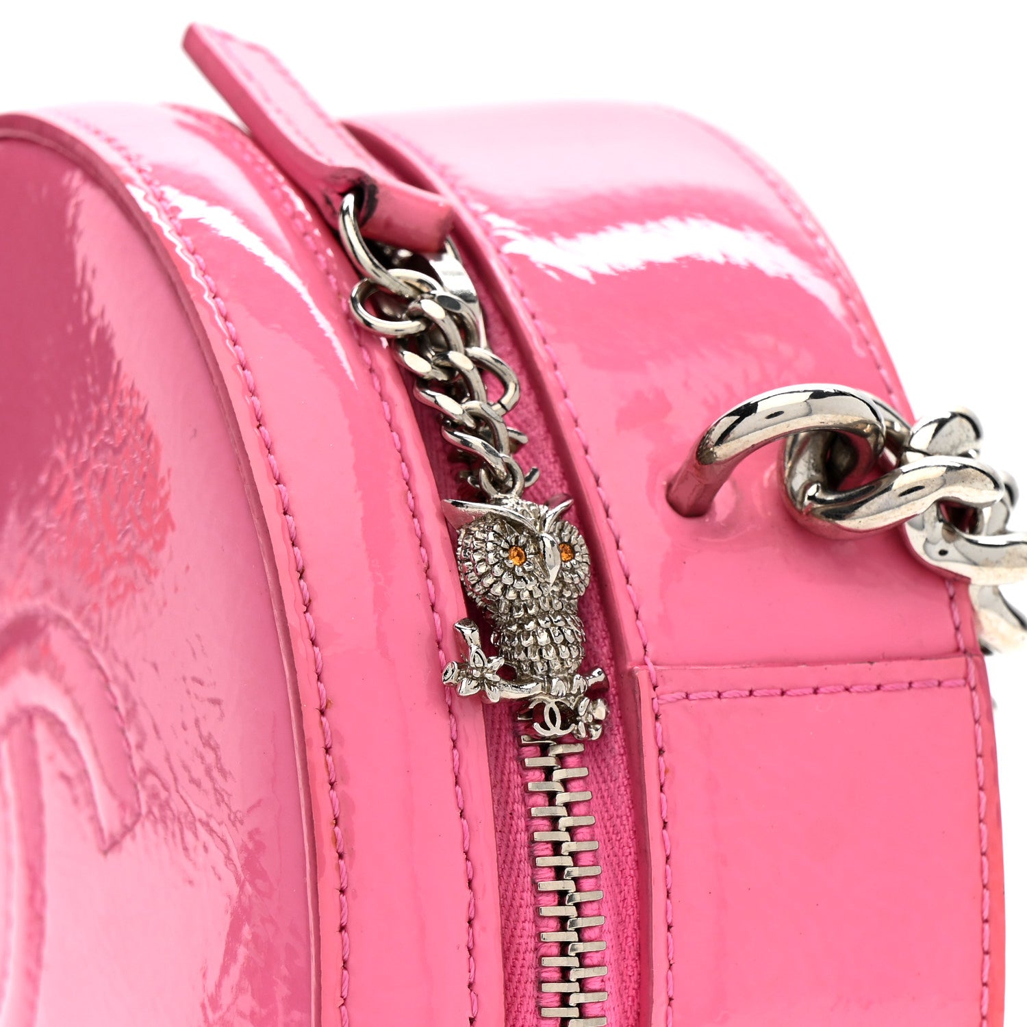 Chanel Patent Round As Earth Evening Bag Pink 13 of 19