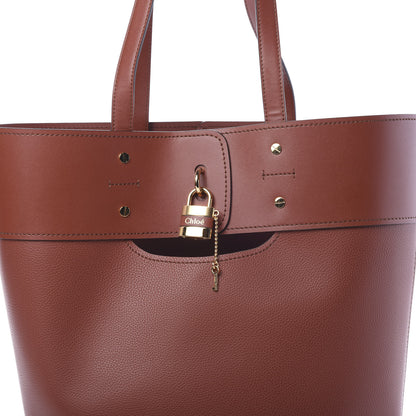 Chloe Smooth Grained Calfskin Medium Aby Tote Sepia Brown 8 of 10