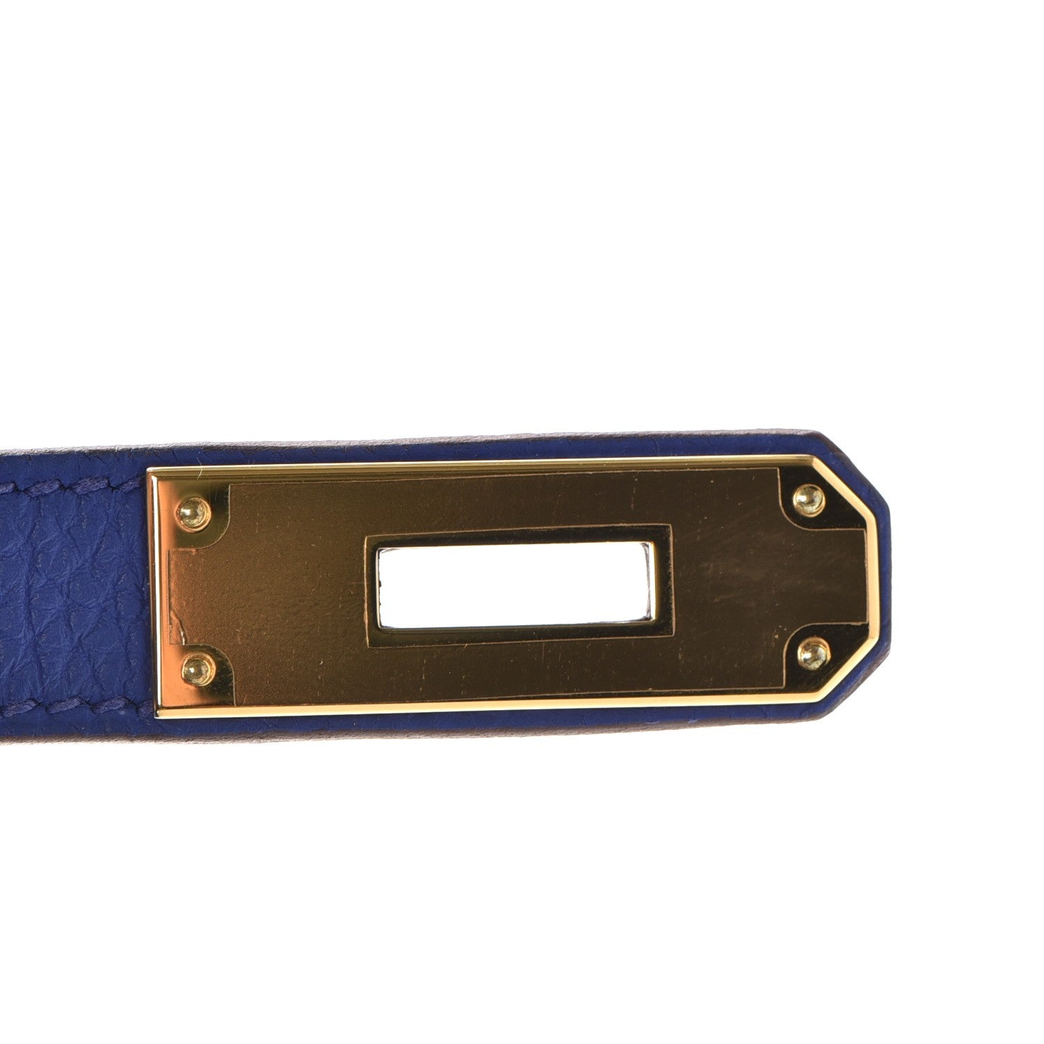 Hermes Togo Horseshoe Kelly Retourne 32 Bleu Electrique Rouge H 26 of 38