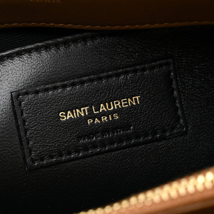 Saint Laurent Suede Calfskin Y Quilted Monogram Small Loulou Chain Satchel Cinnamon 6 of 11