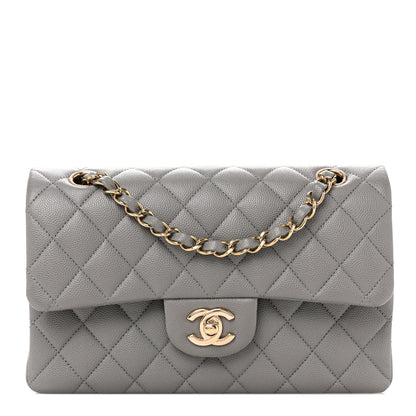Chanel Caviar Quilted Small Double Flap Grey 1 of 11