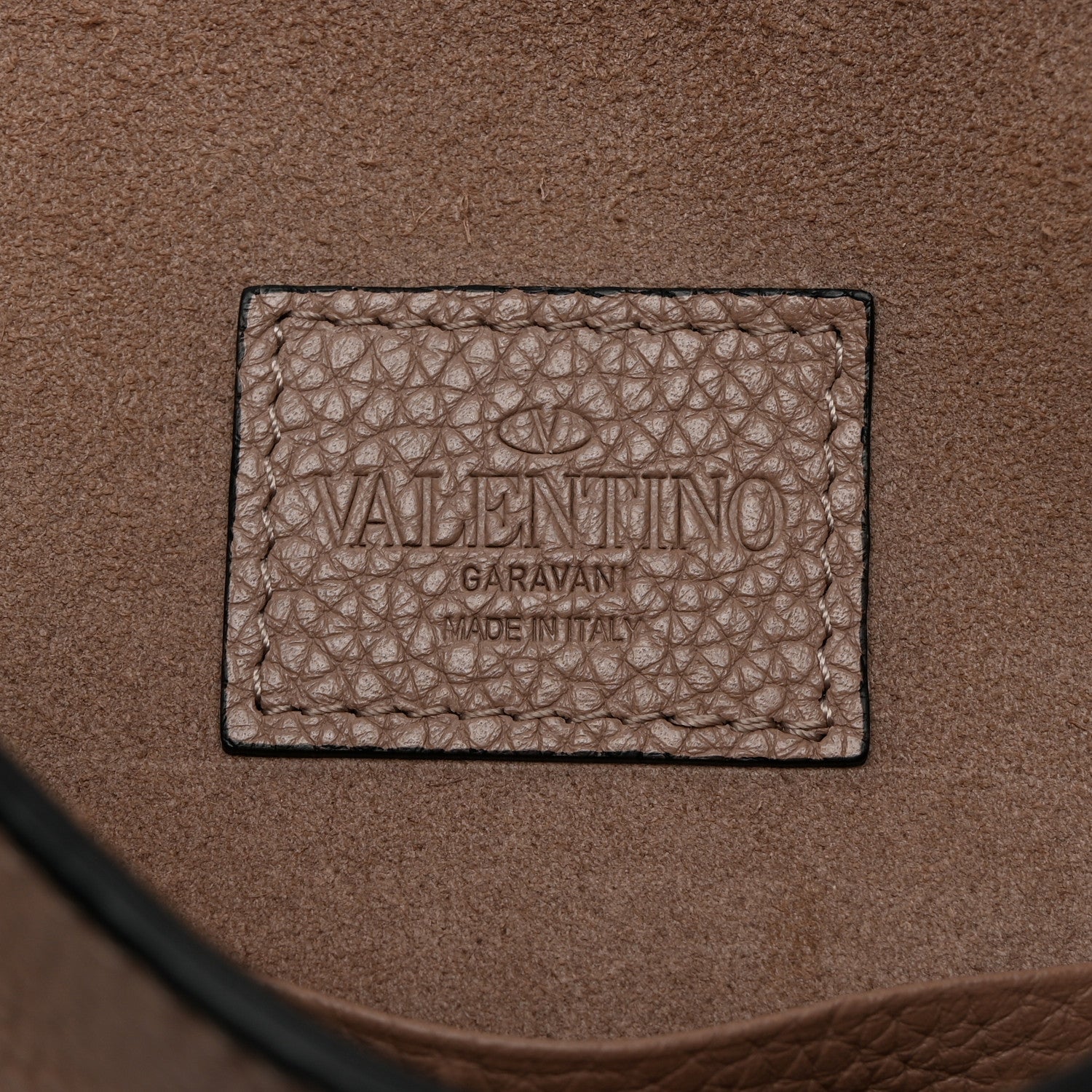 Valentino Garavani Pebbled Calfskin Medium Rockstud Envelope Flat Wristlet Pouch Poudre 6 of 7